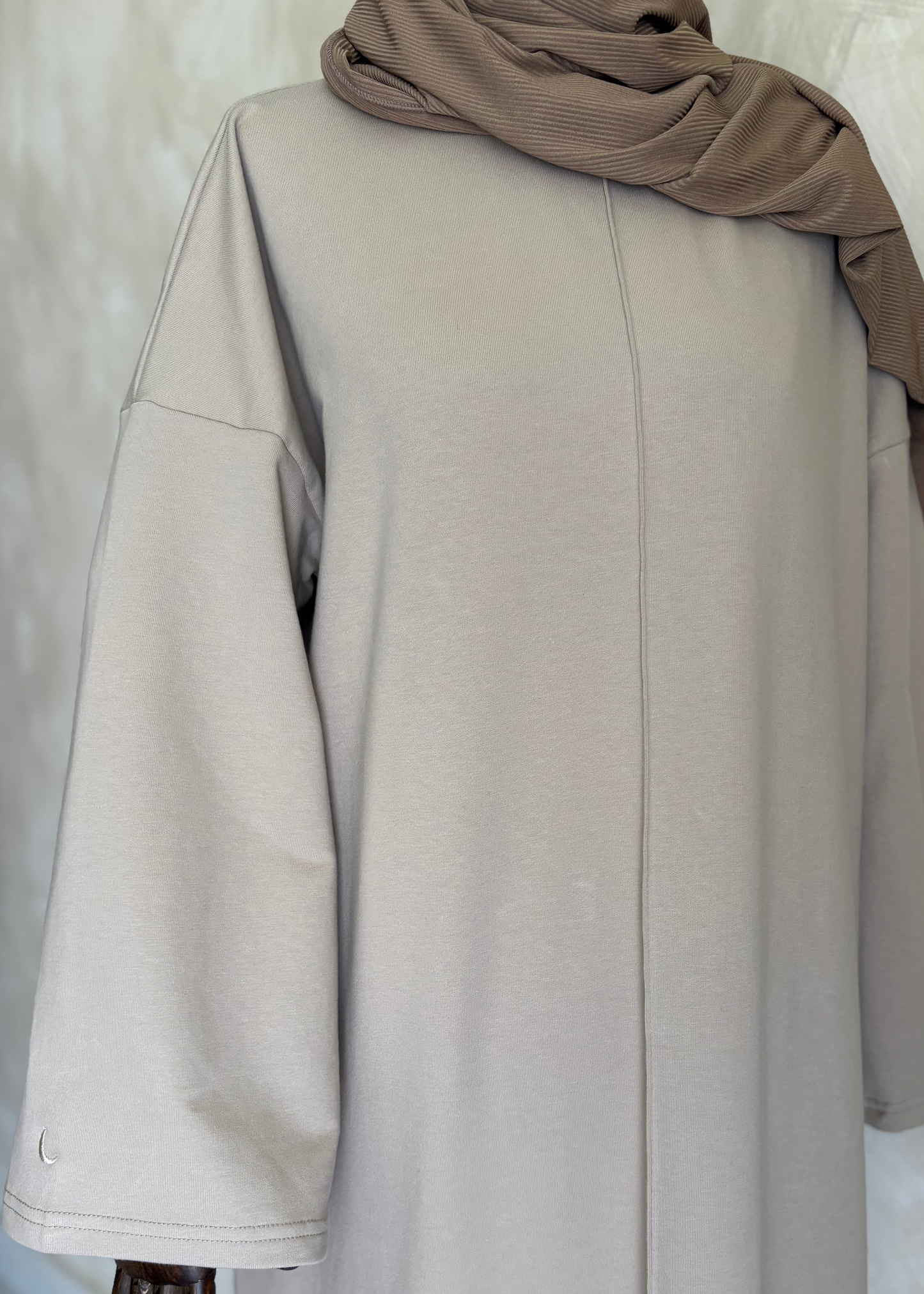 Beige Comfy T-Shirt Dress
