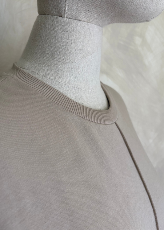 Beige Comfy T-Shirt Dress