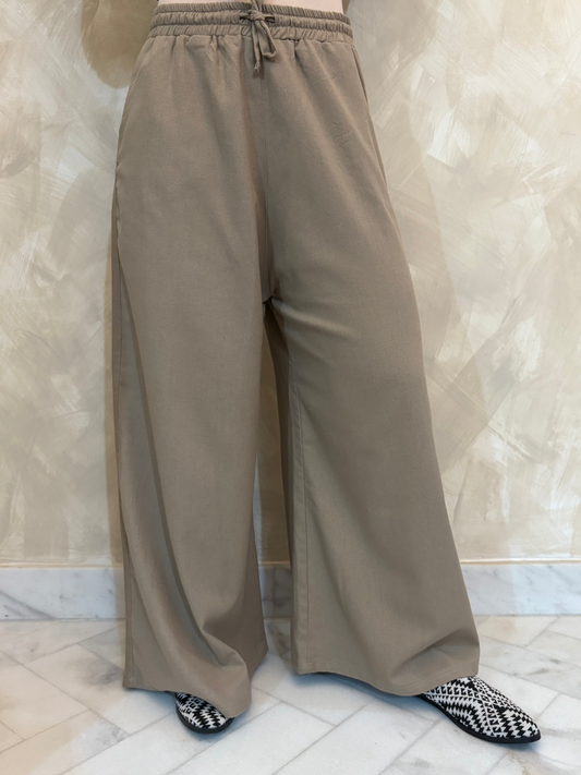 Linen Wide Leg Trouser