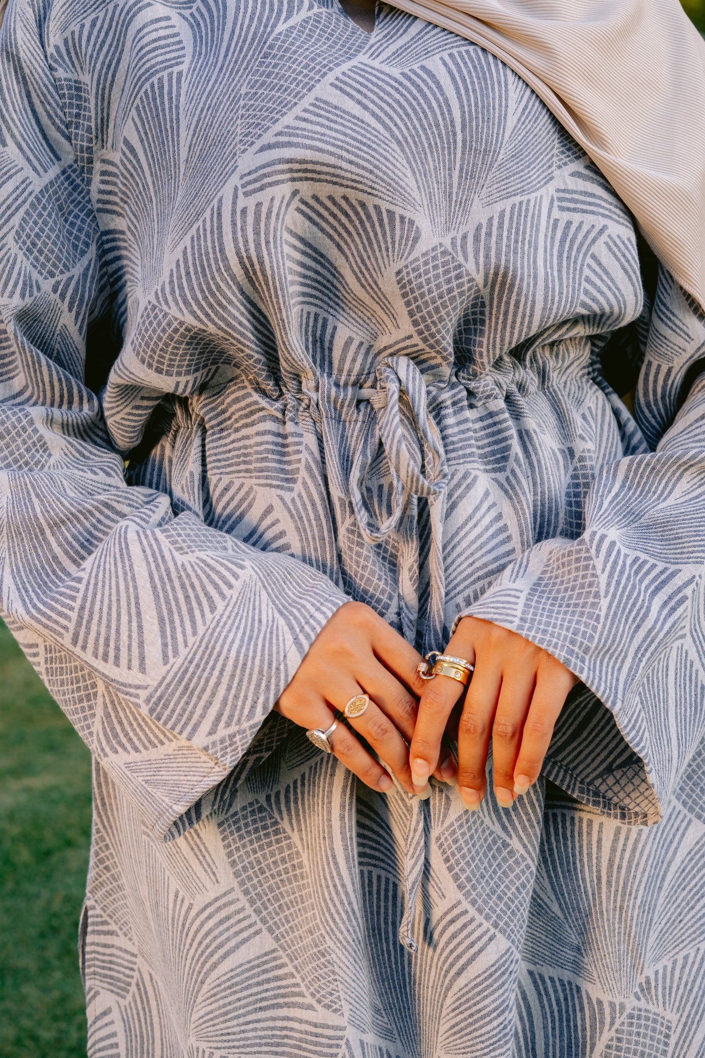 Ocean Slit Linen Dress