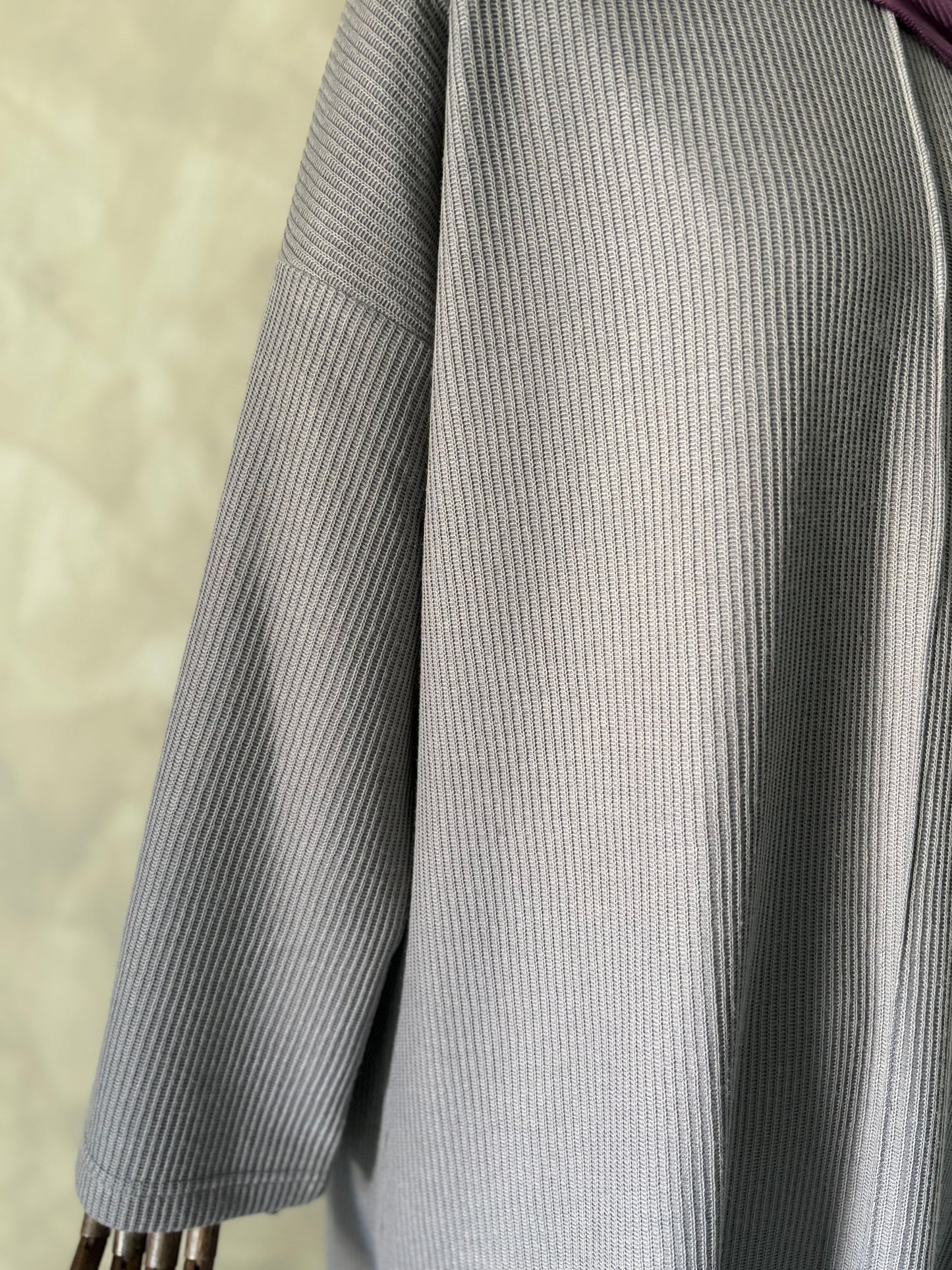 Grey Rib Knit Dress