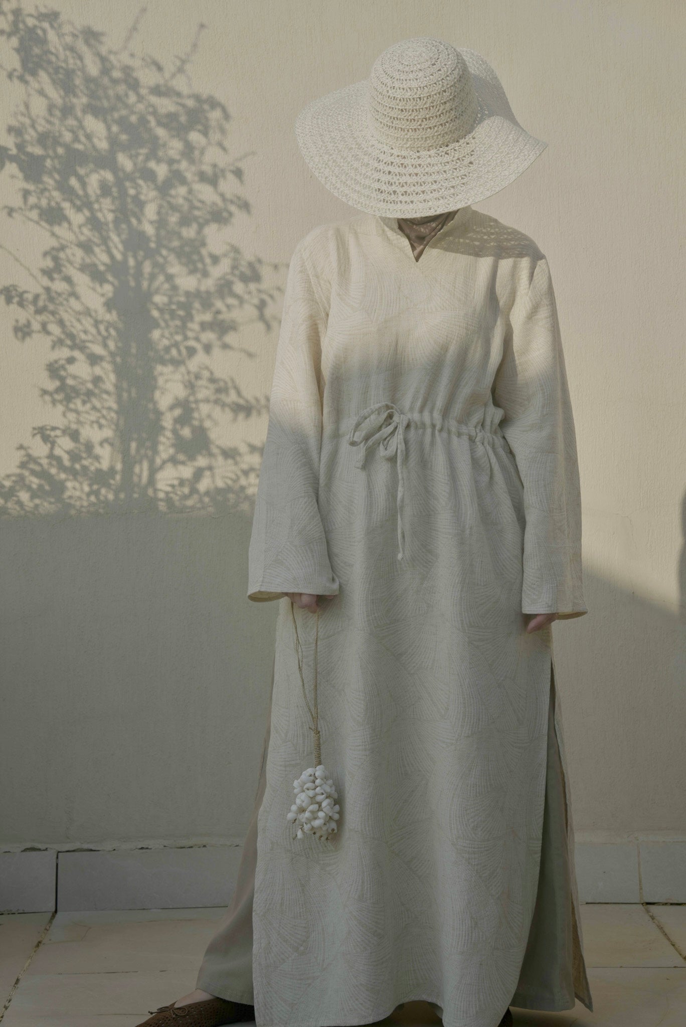 Ocean Slit Linen Dress