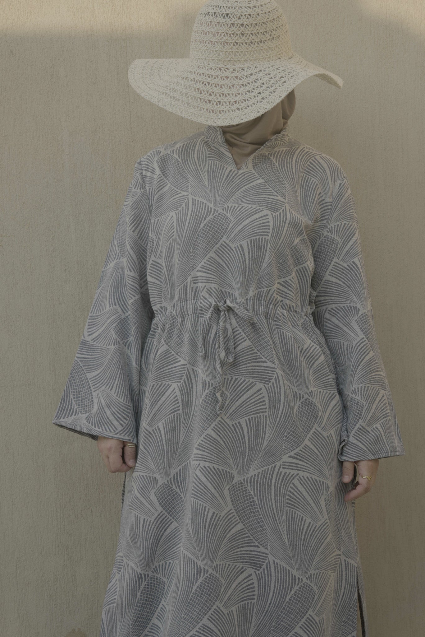 Ocean Slit Linen Dress