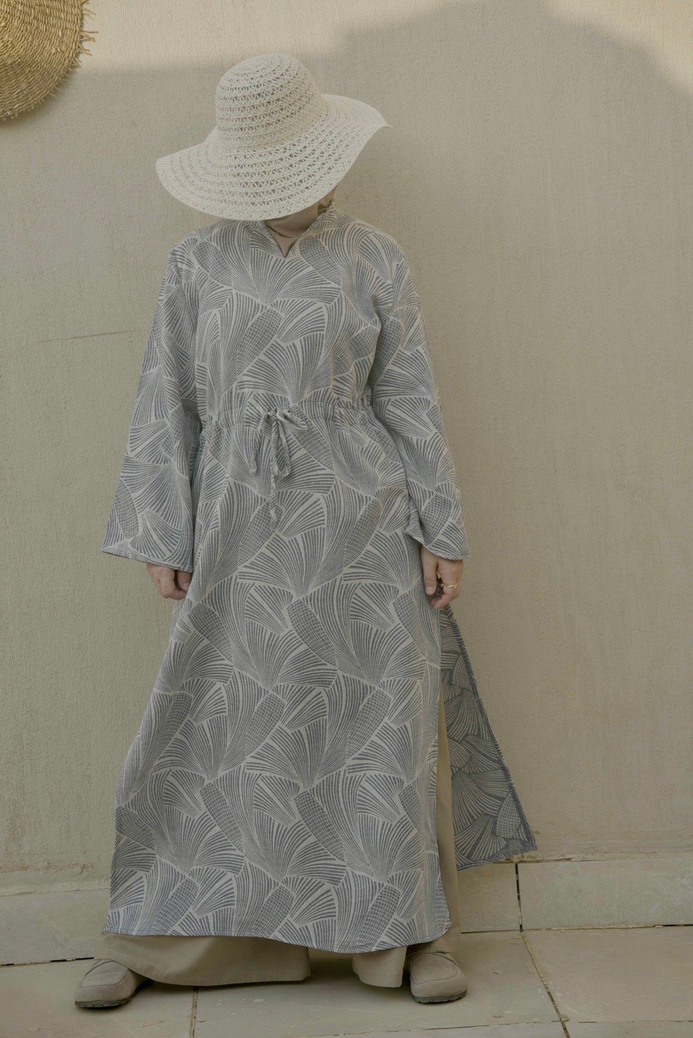 Ocean Slit Linen Dress