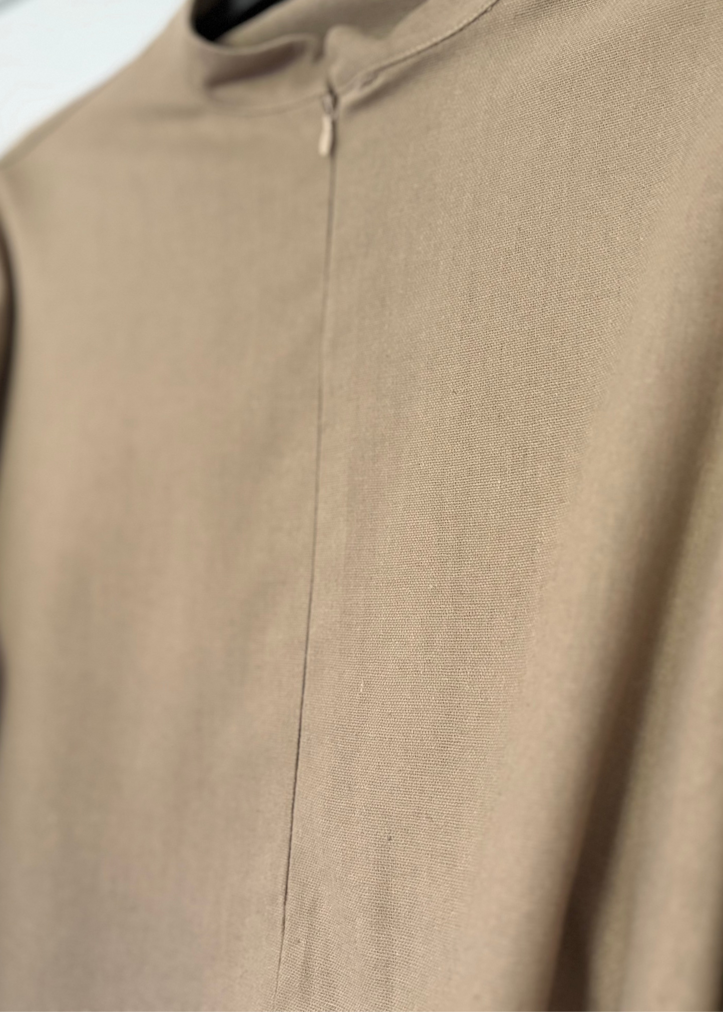 Linen Flowy zip Top